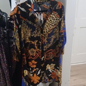 Melissa Paige Multicolor Printed Button Down Shirt